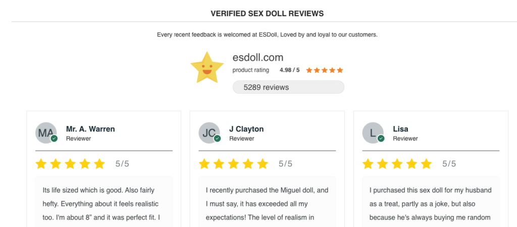 Sex Doll Reviews